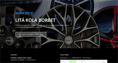 Desktop Screenshot of borbet.cz